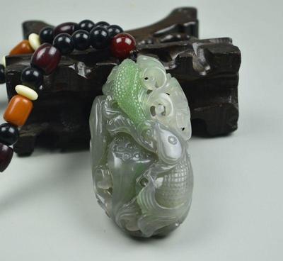 天然和田玉青白玉挂件三色手把件连年有余玩件厂价直销零售